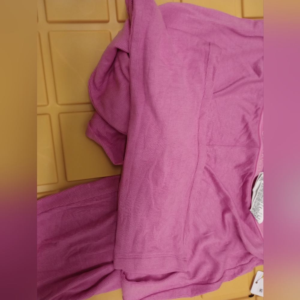 Calvin Klein Pure Ribbed Leggings . lilac Rain - Picture 8 of 16
